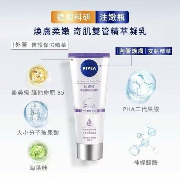 妮維雅 煥膚柔嫩奇肌雙管精萃凝乳