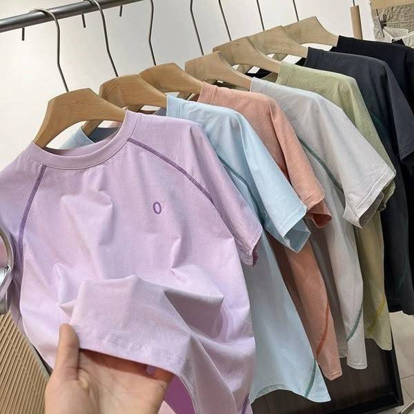 SI*524 男女共款 拼接撞色排汗T