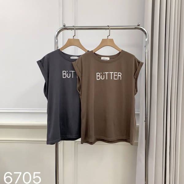 Q* Butter微笑反袖T