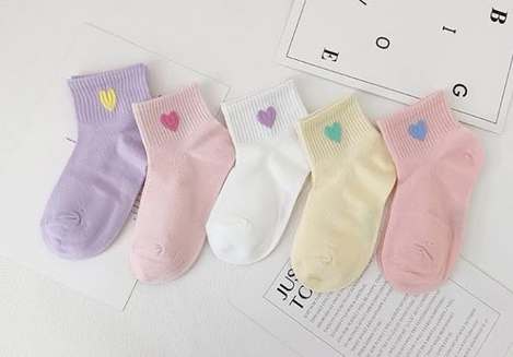 SI*930 多巴胺愛心女童短襪