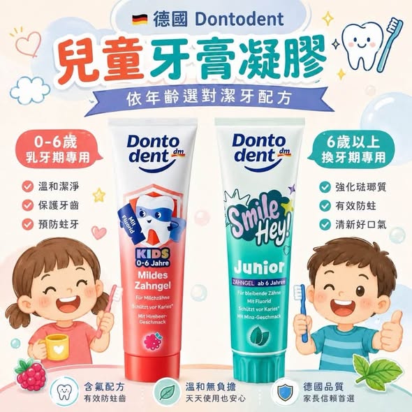 F830 德國Dontodent 兒童牙膏凝膠