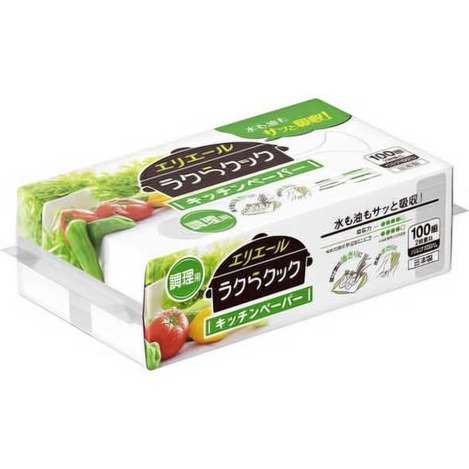(E2602098)日本 ELLEAIR 超厚廚房紙巾/100張× 2包 (組)