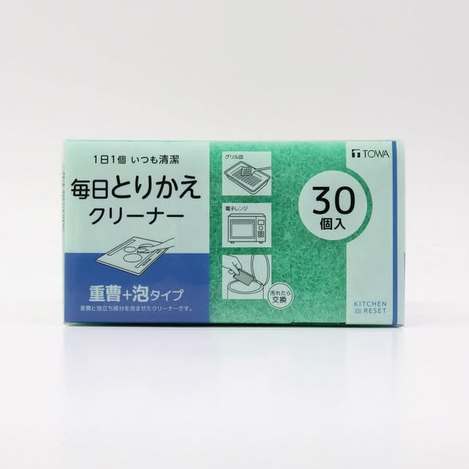 (E2604220)日本 一次性清潔海綿(小蘇打款)/30片