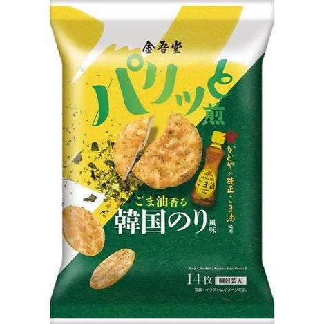 (N2604227)日本 金吾堂 韓式海苔芝麻油米果/14枚入