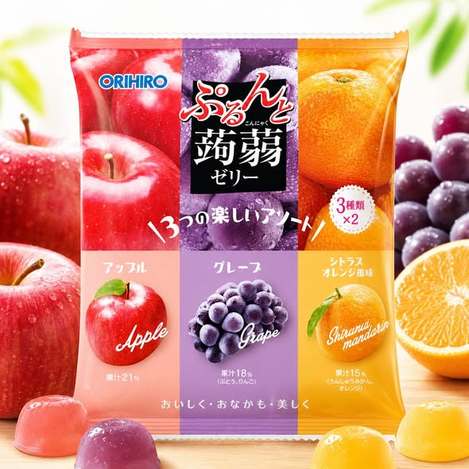 (N2605008 ) ORIHIRO 蒟蒻果凍 (蘋果&葡萄&橘子)/120g x2包(組)