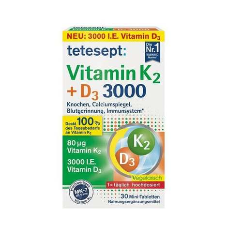 (F2605139)德國 Tetesept 高劑量維他命D3+K2迷你錠/30錠