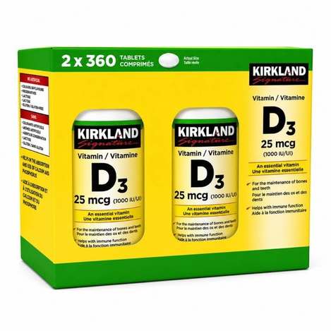(F2606001)加拿大KIRKLAND 維他命D3 1000IU / (一盒內含2瓶)