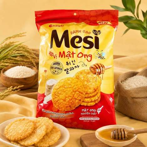 (M2608003)Mesi 蜂蜜酥脆米餅/100g× 2 (組)