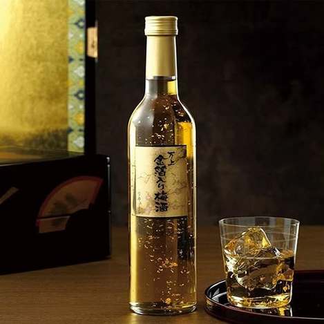 (K2608013)日本 山梨縣万上金箔梅酒/500ml(附盒子)