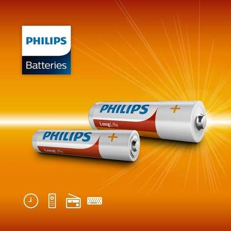 (T2608116)荷蘭 PHILIPS飛利浦 碳鋅電池/ 1組2條=8顆電池