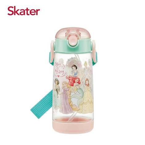 (T2608121)日本 SKATER 迪士尼公主兒童吸管水壺/480ml