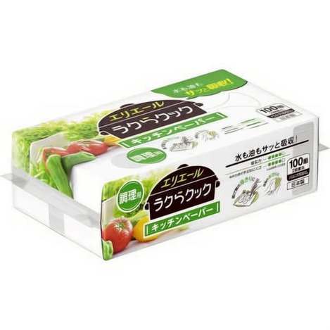 (E2609071)日本 ELLEAIR 超厚廚房紙巾/100張× 2包 (組)
