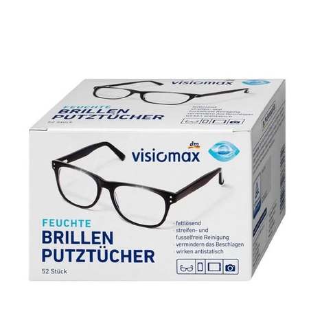 (E2609103)德國 VISIOMAX 拋棄式眼鏡擦拭布/52片× 2 (組)