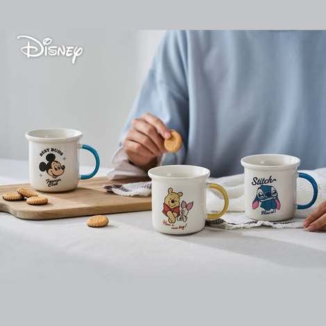 [20倍數免運 可混](T2609133)Disney迪士尼 光禾彩釉陶瓷馬克杯系列3款/440ml