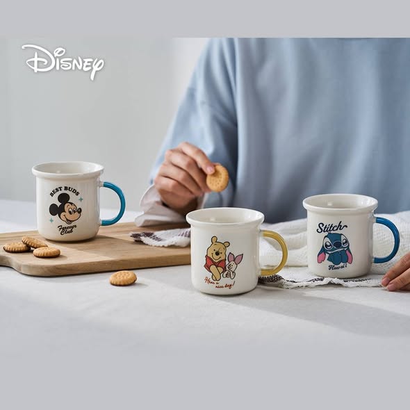 [20倍數免運 可混](T2609133)Disney迪士尼 光禾彩釉陶瓷馬克杯系列3款/440ml