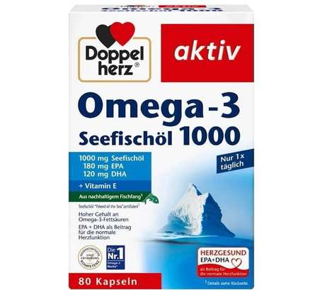 (F2609149)德國 Doppelherz雙心 Omega-3 深海魚油1000mg/80顆
