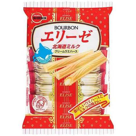 (N2609172)日本 BOURBON北日本 愛麗絲北海道牛奶奶油威化捲/57.6g