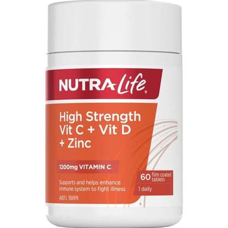 (F2609174)紐西蘭 NUTRALIFE 高強度維他命C1200mg＋維他命D3＋鋅/60錠