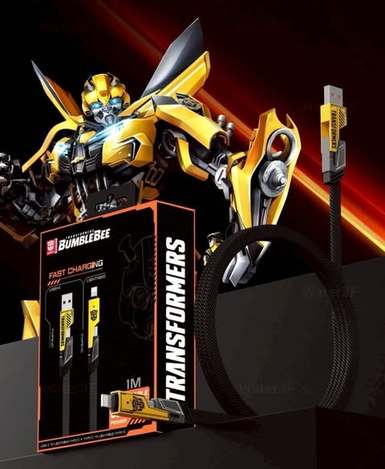 [20以上免](T2610122)Transformers變形金剛 四合一鋅合金快速充電線/1M