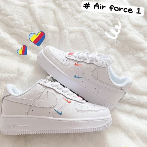 🔥7/1-7/10 年中慶🔥現貨 Nike F1 紅藍刺繡雙勾小白鞋