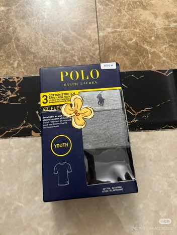 POLO RALPH LAUREN 青少年彈性棉質圓領T恤（三件組）