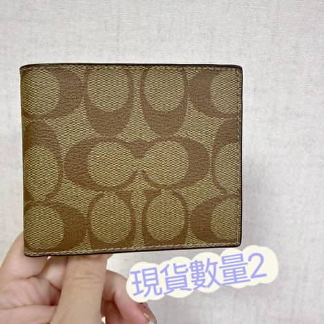  👉 COACH 經典 C Logo 男短夾