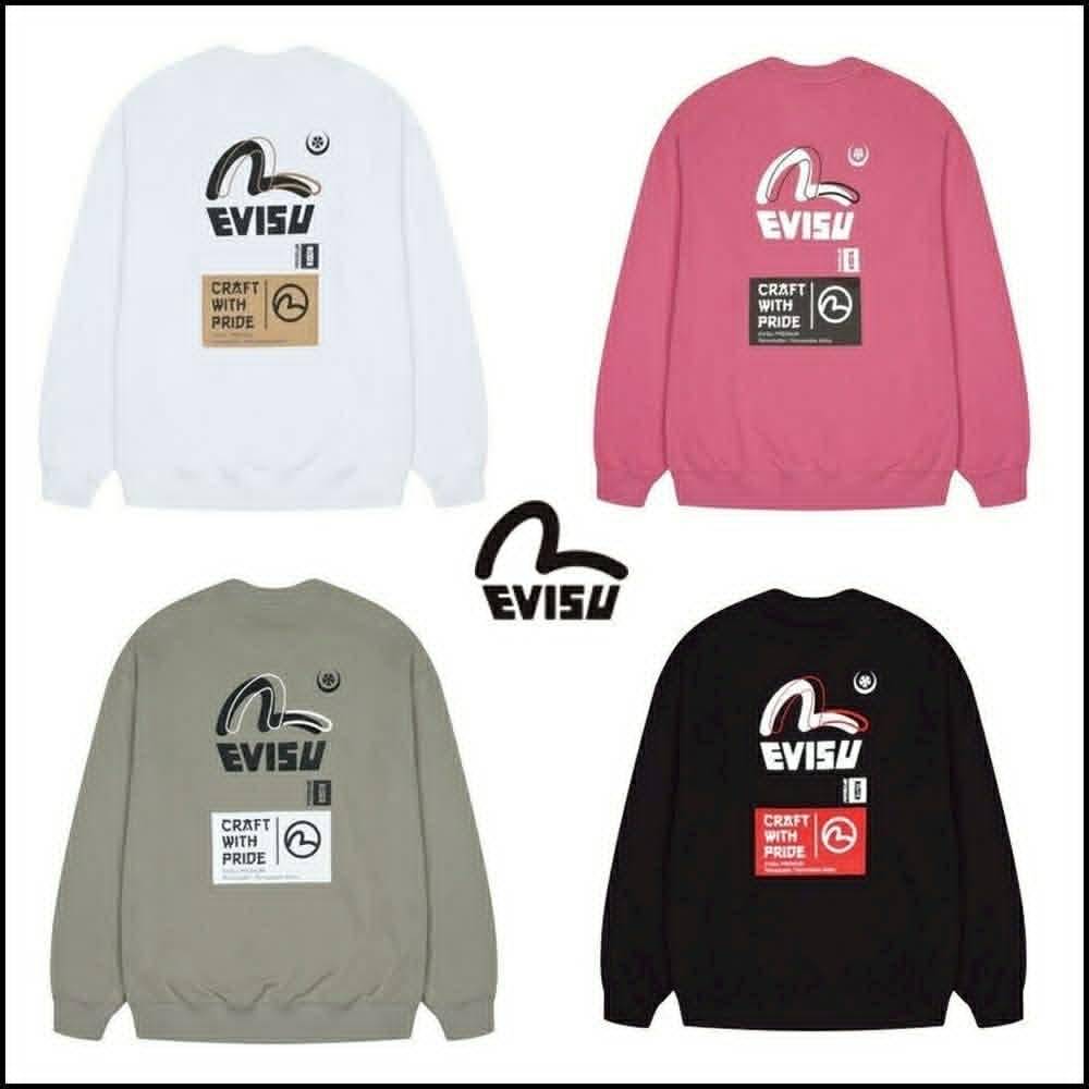 EVISU   印花寬鬆大學T