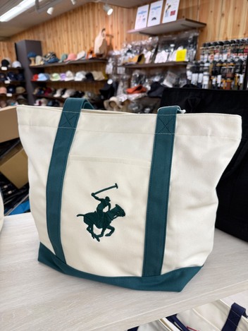J05POLO RALPH LAUREN 大馬刺繡帆布托特包