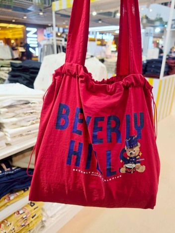 泰國 BEVERLY HILLS POLO CLUB 🧸🎀 小熊束口可折疊購物包