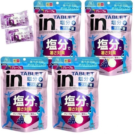 日本森永 in TABLET 鹽分補給錠 葡萄口味3入
