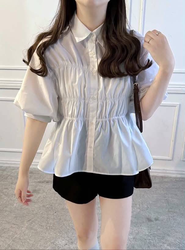 GRL 抓皺澎袖襯衫🤍
