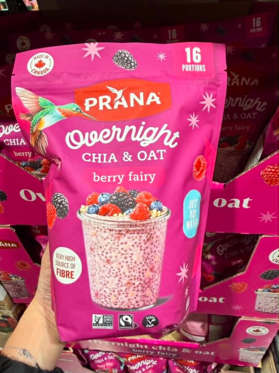 【加拿大 PRANA】莓果奇亞籽隔夜燕麥片