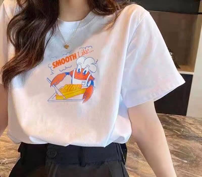 🌊🦀 Nike Smooth Like 趣味螃蟹主廚復古插畫純棉 Tee 🍳✨