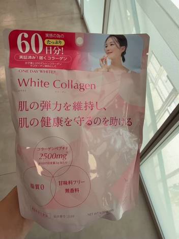 j07🇯🇵 日本 ONE DAY WHITE White Collagen 白膠原蛋白（180g／約60日份）】