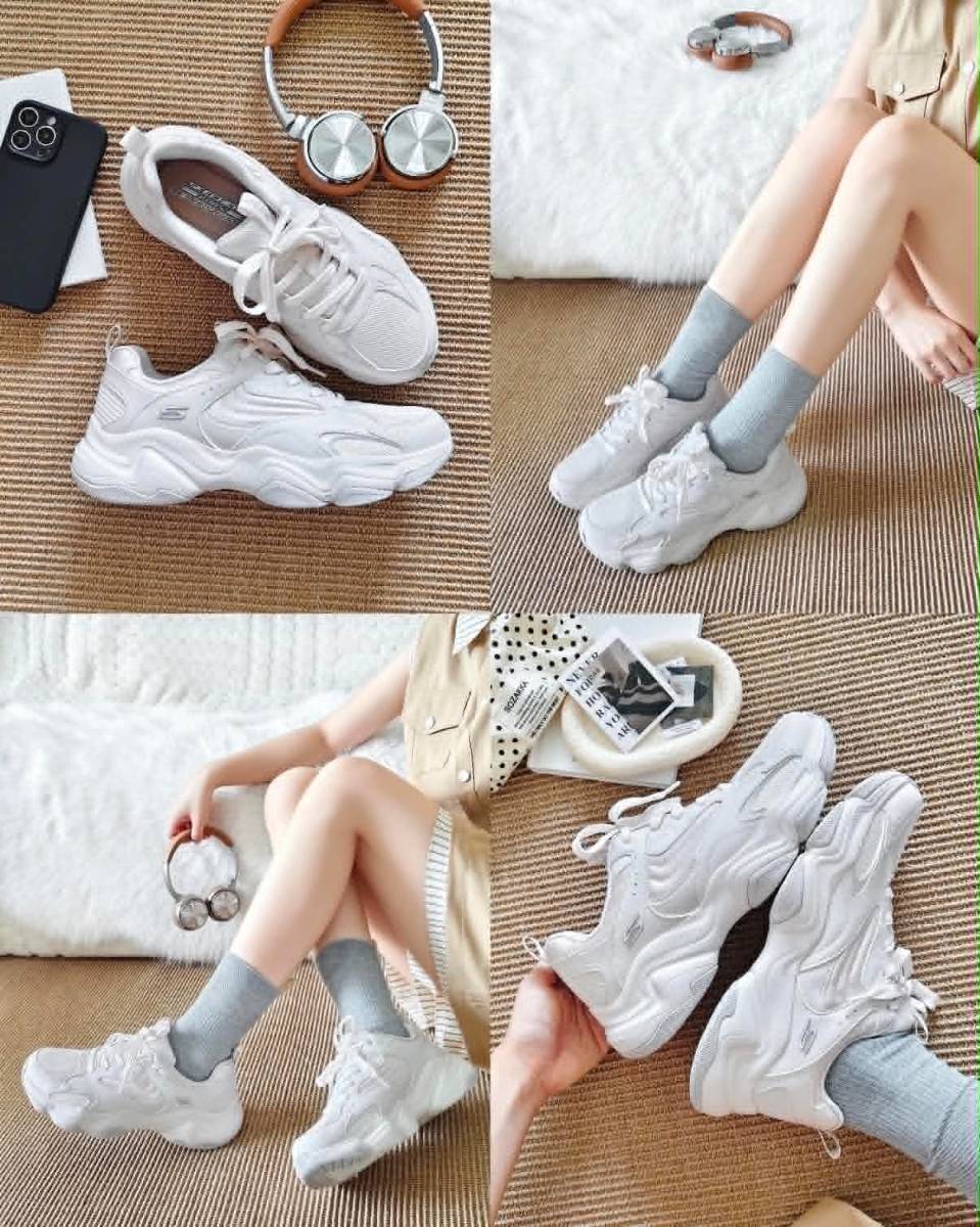 ☁️ Skechers BOBS Diego 鬆弛系月光白老爹鞋