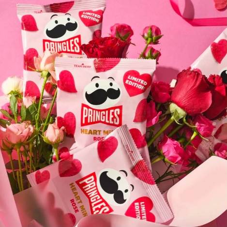韓國 Pringles 品客 Heart Mini Roses 粉紅愛心洋芋片 35g