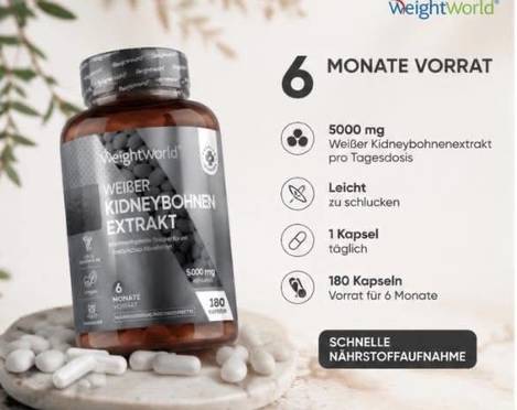 德國🇩🇪人真心愛用的減醣神隊友！WeightWorld 白腎豆萃取膠囊180顆 （6個月）