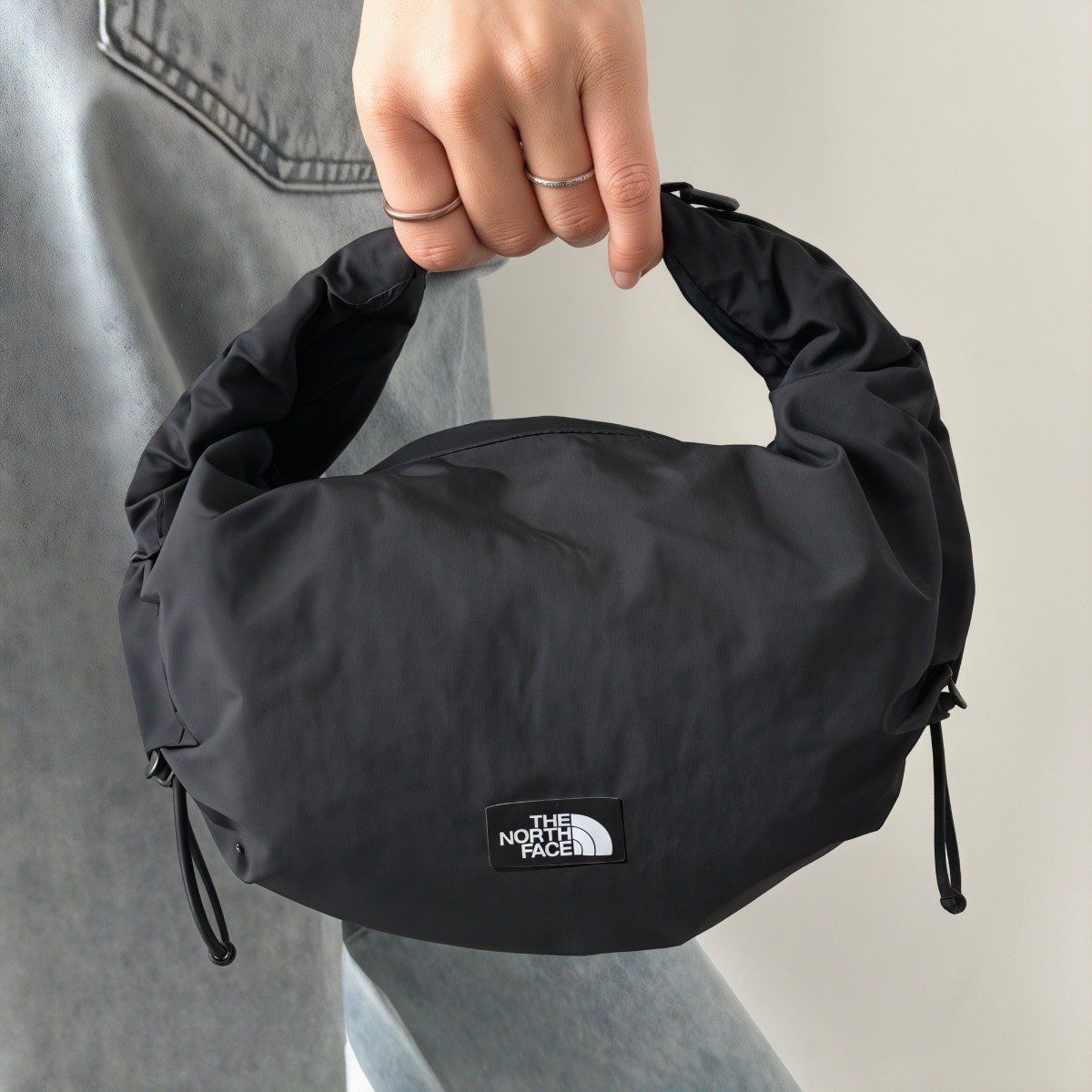 🇰🇷The North Face BREEZE韓系抽繩雲朵餃子包 
