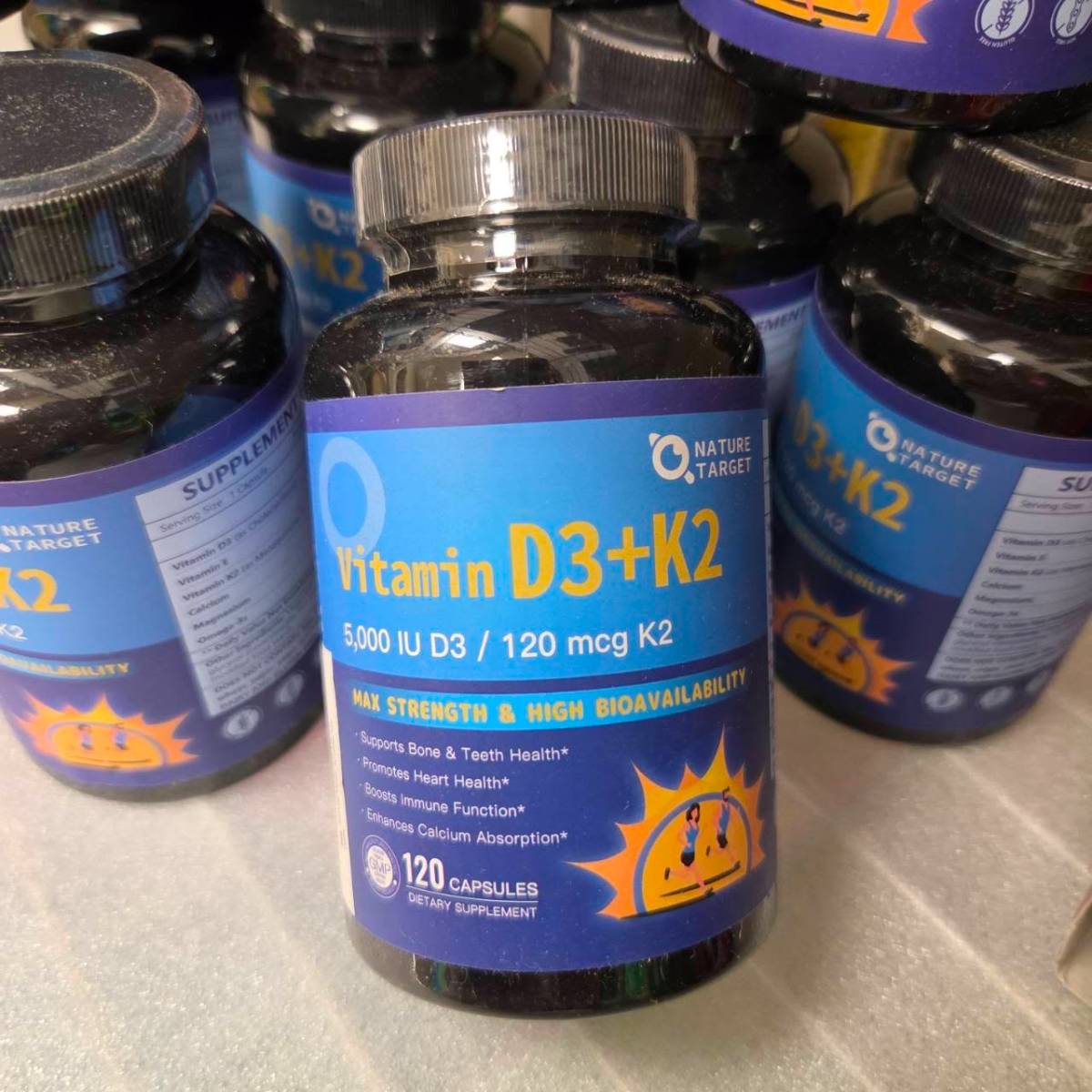 💙Nature Target 維生素 D3＋K2 高單位膠囊 120顆💙