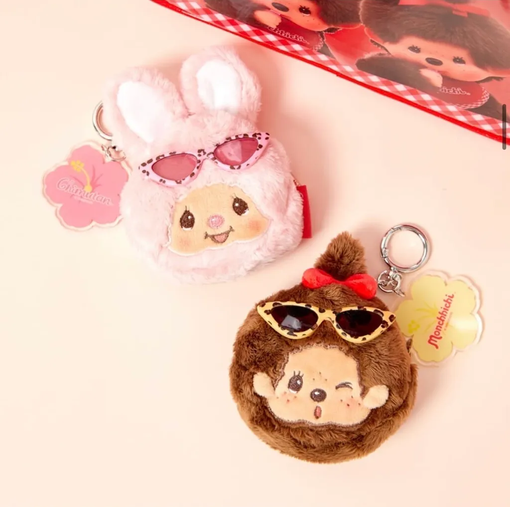 🕶️💕 Monchhichi 蒙奇奇墨鏡造型絨毛吊飾零錢包