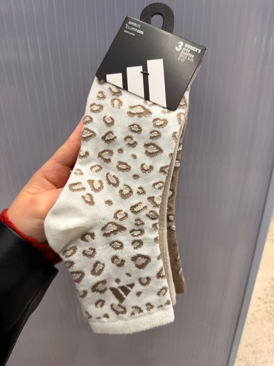🤎 adidas 淺色豹紋襪三入組 🤎