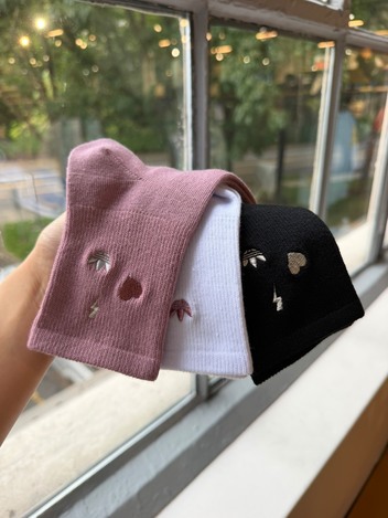 🖤 adidas Originals 三葉草刺繡中筒襪｜3雙一組