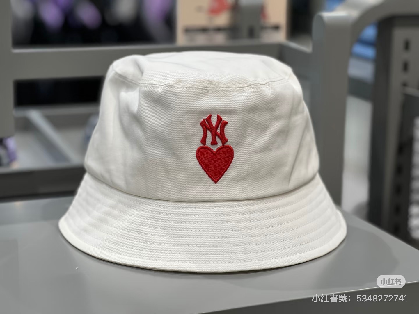 MLB🇰🇷 愛心刺繡漁夫帽 🤍❤️