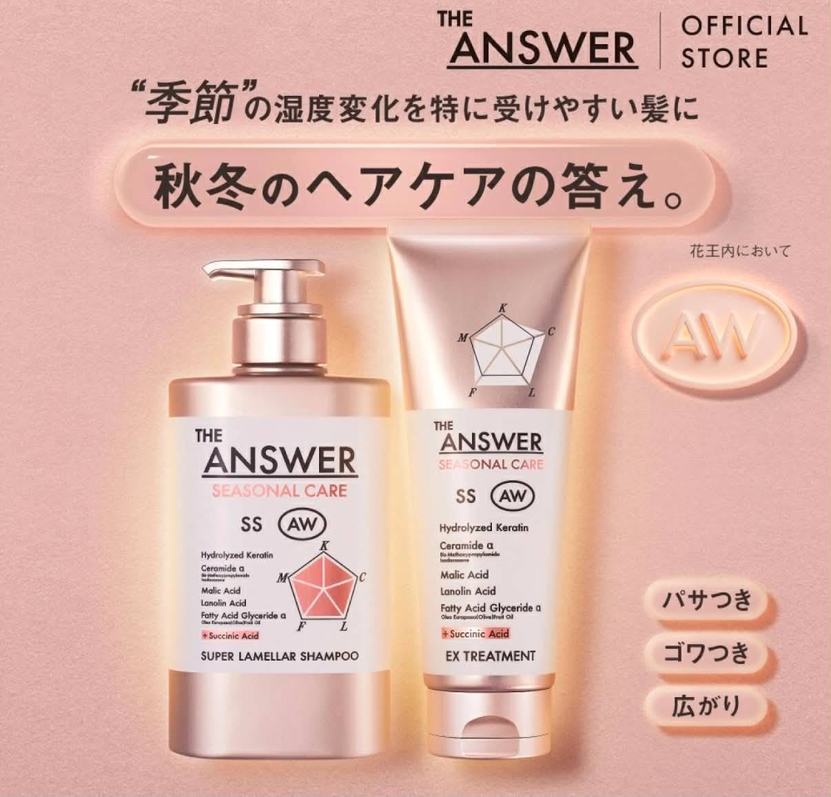k08🌸 日本花王 THE ANSWER 秋冬限定 Seasonal Care 保濕修護系列 🌸