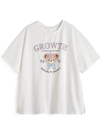 🇯🇵 日本 GRL～復古小熊蝴蝶結印花寬鬆T恤