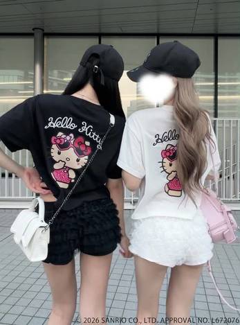 🎀日本GRL｜Hello Kitty聯名短版T恤