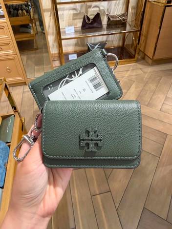  TORY BURCH 荔枝紋皮革卡夾零錢包✨