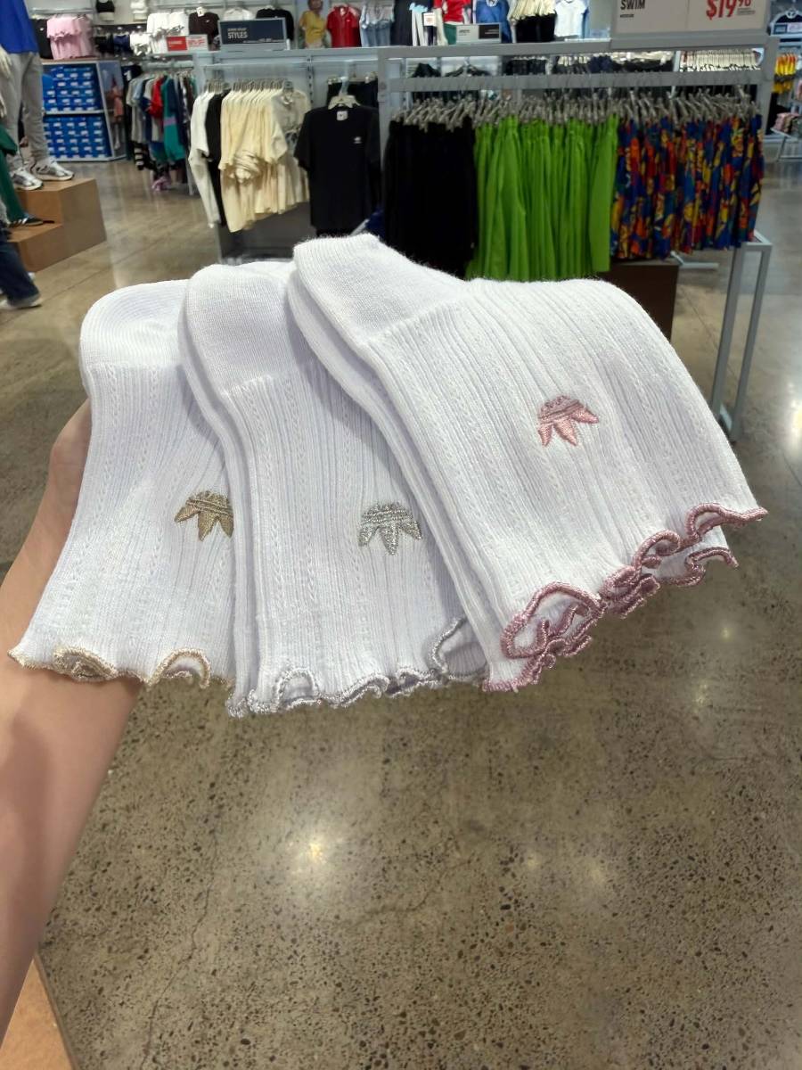 🩰 adidas Originals 荷葉邊短襪 3雙組