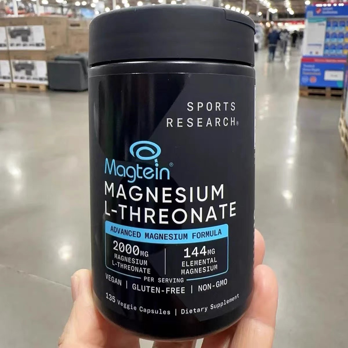 🇺🇸 Sports Research Magtein® L-蘇糖酸鎂膠囊 135粒