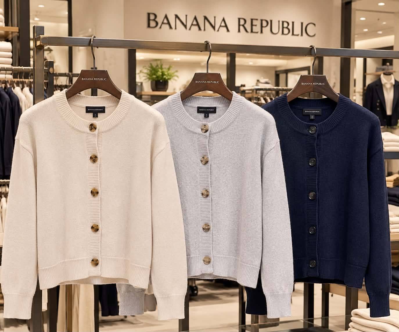 🤍 Banana Republic 女款鈕扣針織外套